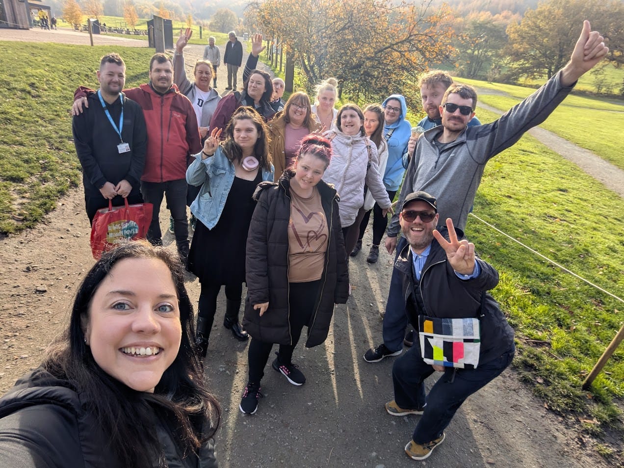 1st Enable supported living staff and people we support outdoors